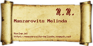 Maszarovits Melinda névjegykártya